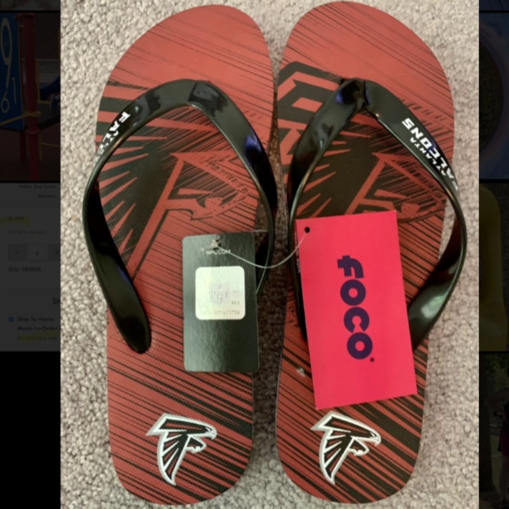 Atlanta Falcons Gradient Flip Flop Sandals ~~NWT~~